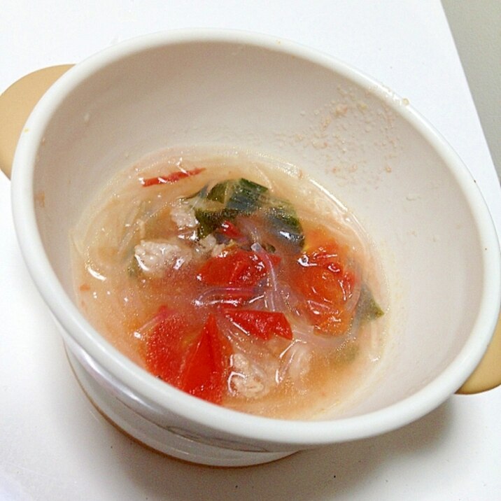 春雨とトマトのコンソメスープ 離乳食 レシピ 作り方 By とっこ 楽天レシピ 春雨とトマトのコンソメスープ 離乳食 レシピ 作り方 By とっこ 楽天レシピ